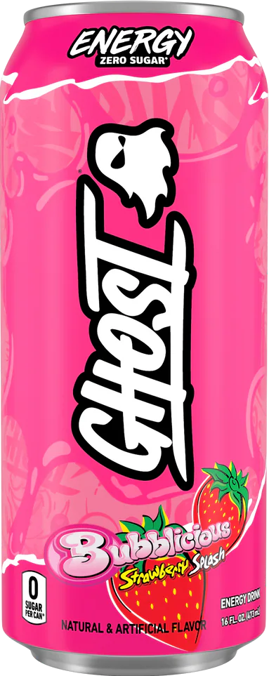 GHOST Energy Bubblicious Strawberry Splash